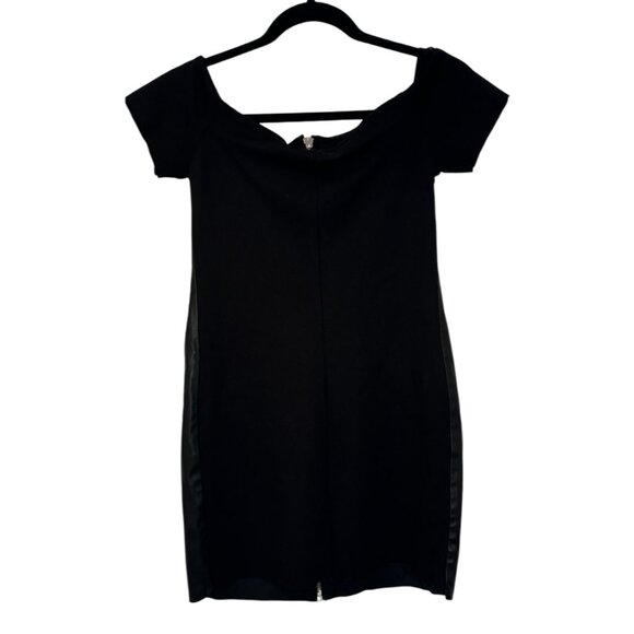 Zara black off-the-shoulder bodycon mini dress size US S - Picture 1 of 4